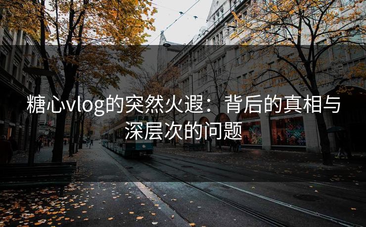 糖心vlog的突然火遐：背后的真相与深层次的问题
