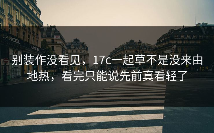 别装作没看见，<strong>17C</strong>一起草不是没来由地热，看完只能说先前真看轻了